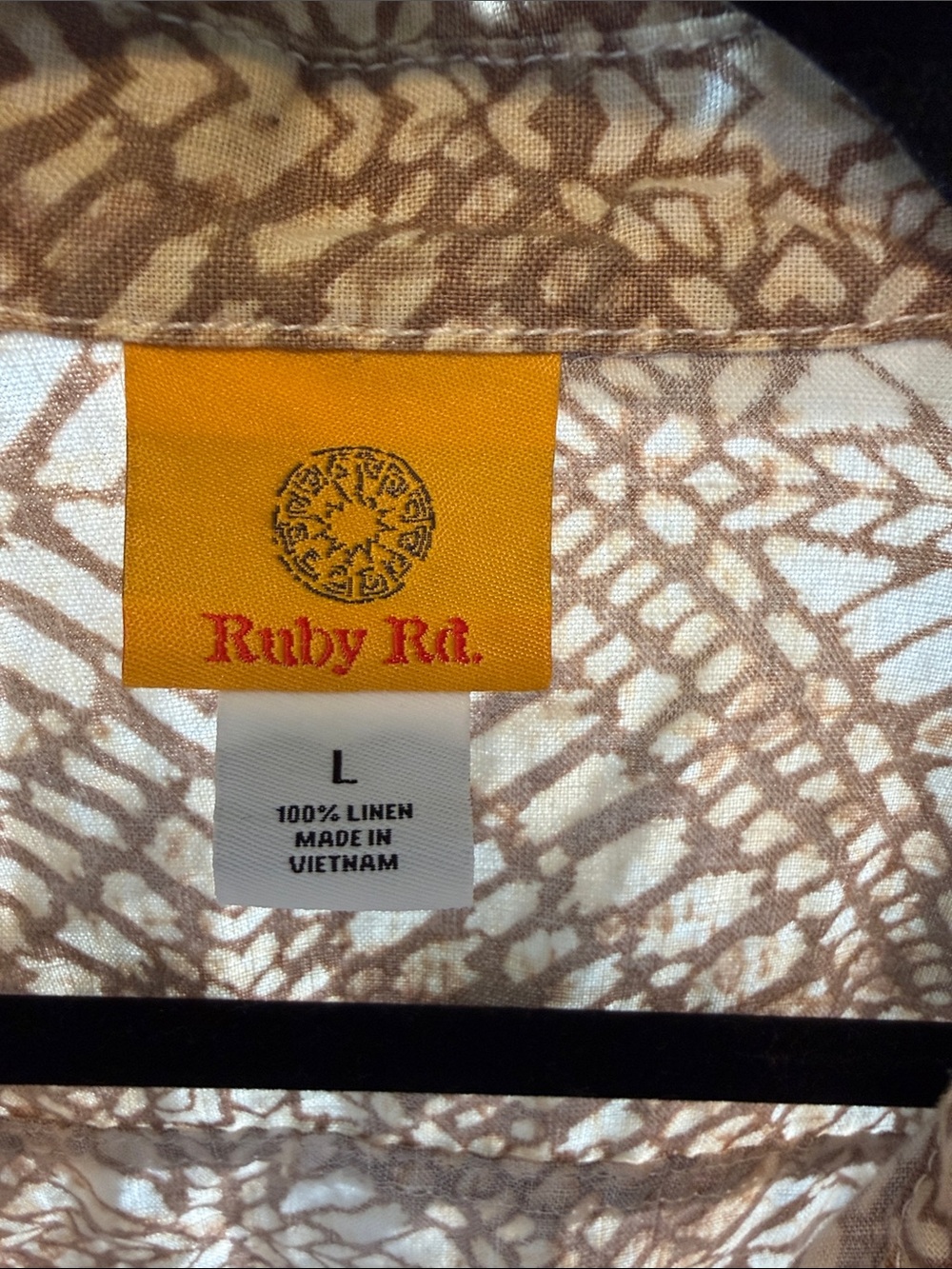 Ruby Rd. Tan & White Patterned Button-Front Women's Shirt Jacket - Picture 2 of 4
